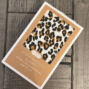 Leopard print Mud pie swaddle blanket